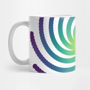 Galaxy Spiral | Dark Peacock Yellow Green Blue Mug